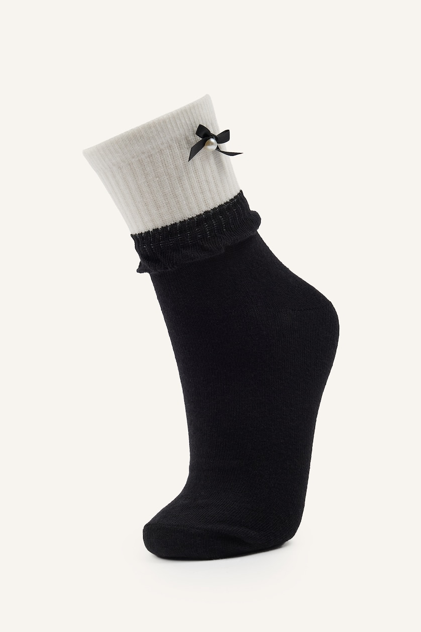 Women Grey 2 piece Cotton Short Socks