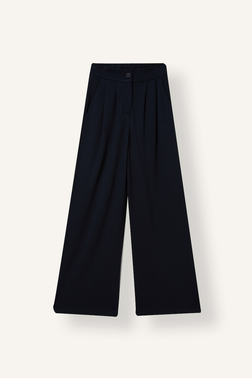 GIRLS & TEENS NAVY Girl High Waist Wide Leg Trousers