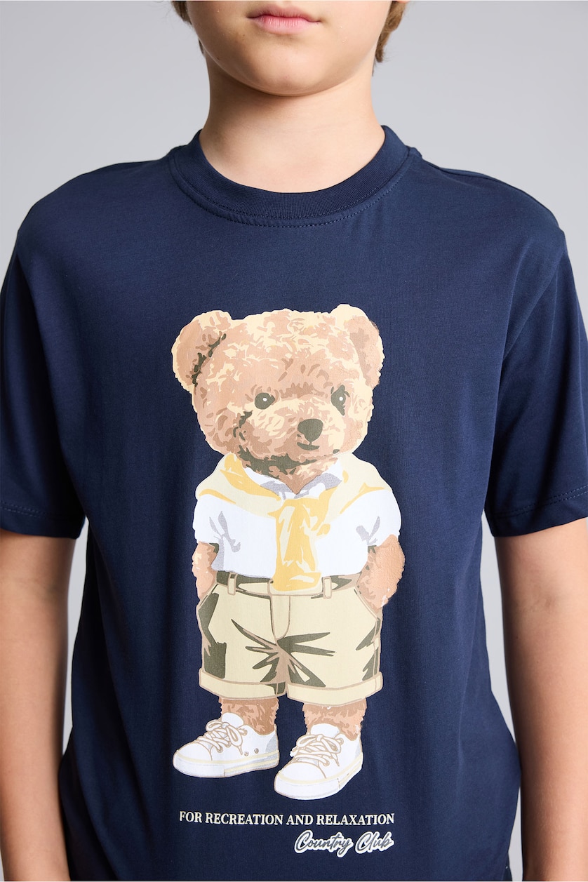 Young Boys - Teen Boys NAVY Boy Printed Short Sleeve T-Shirt