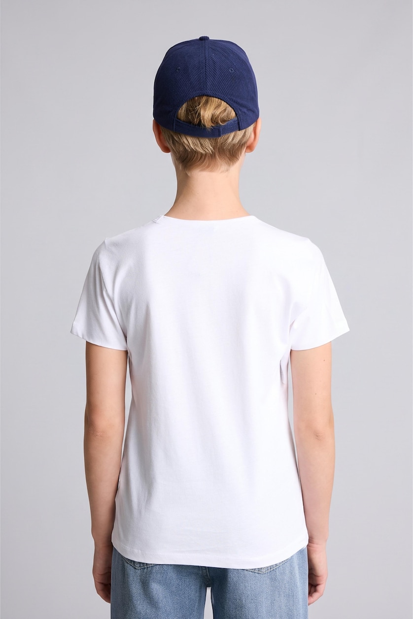Young Boys - Teen Boys White Boy Printed Short Sleeve T-Shirt
