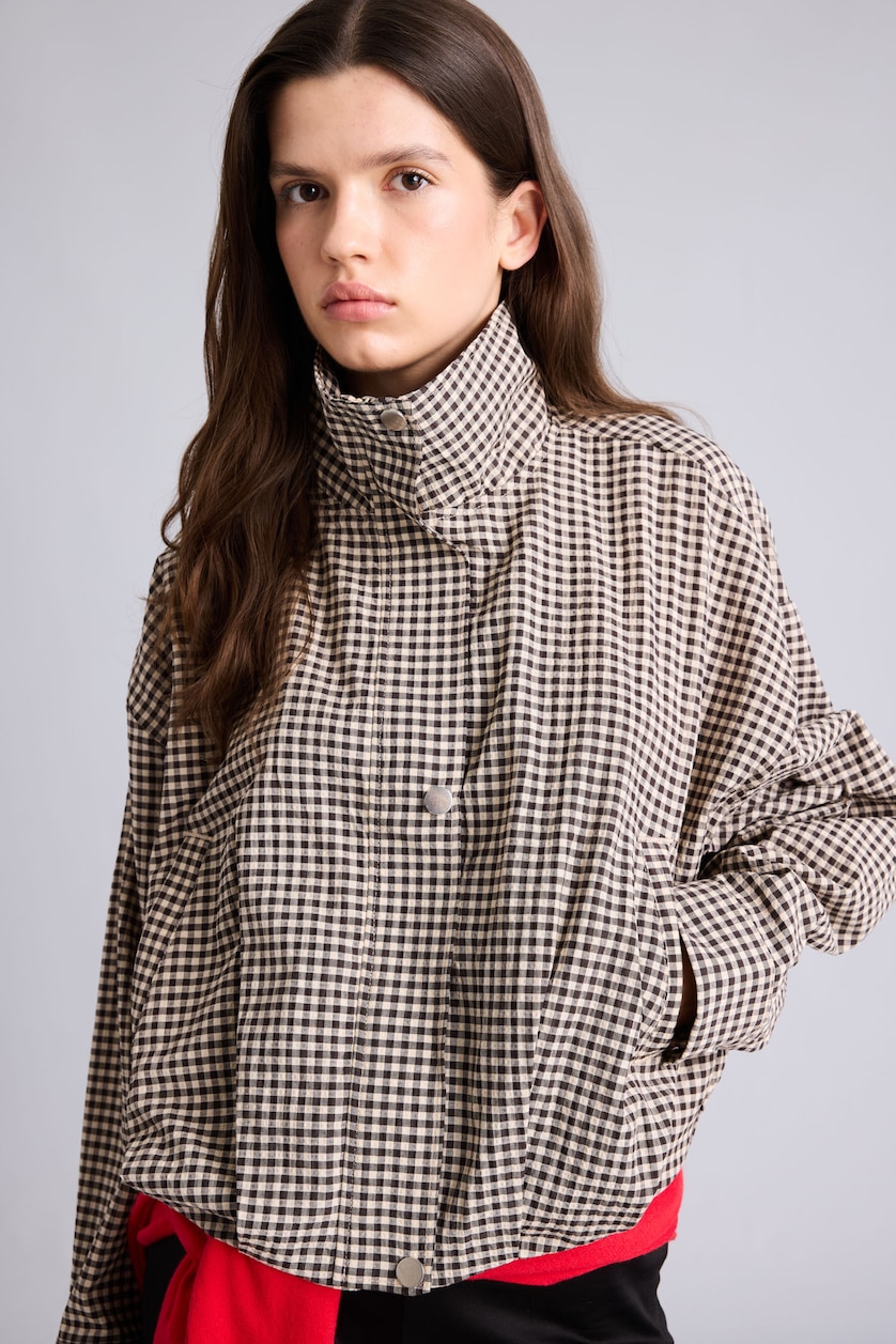نساء بيج فاتح Balloon Fit Jacket