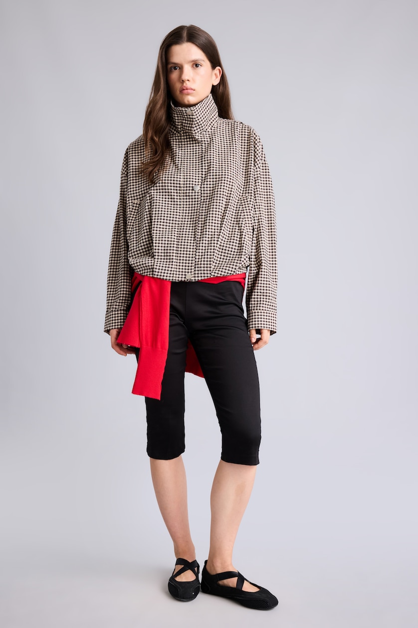 نساء بيج فاتح Balloon Fit Jacket