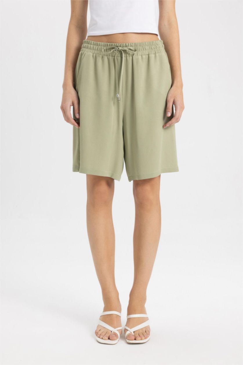 WOMAN Light Khaki Belmando High Waist Short Leg Shorts