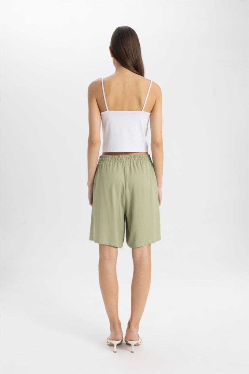 WOMAN Light Khaki Belmando High Waist Short Leg Shorts