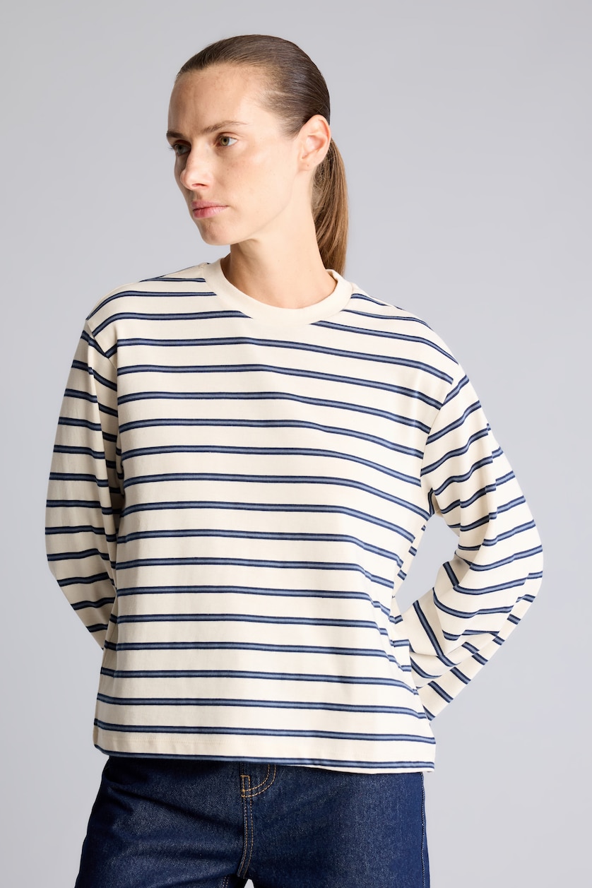 Woman Indigo Regular Fit Long Sleeve T-Shirt