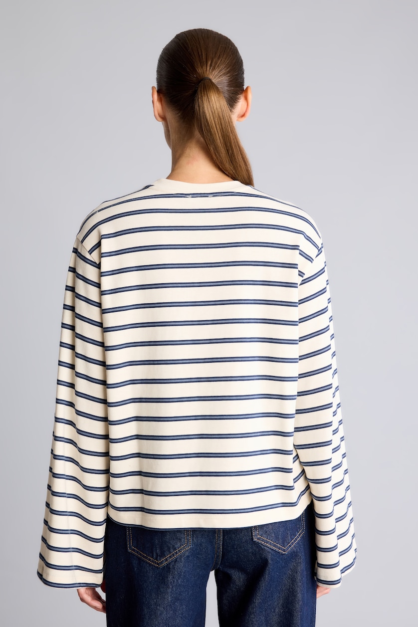 Woman Indigo Regular Fit Long Sleeve T-Shirt