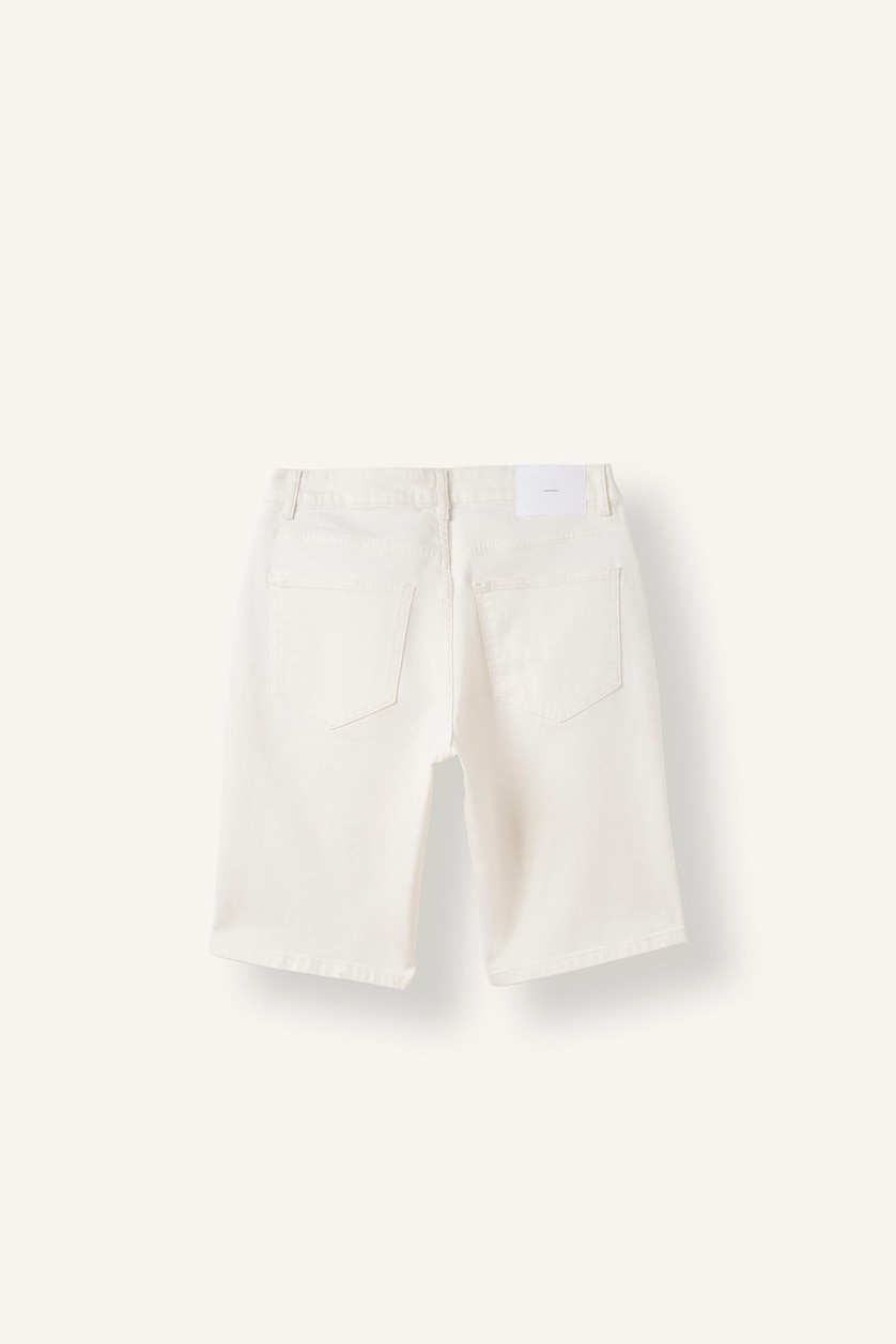 MAN White Regular Fit Denim Shorts