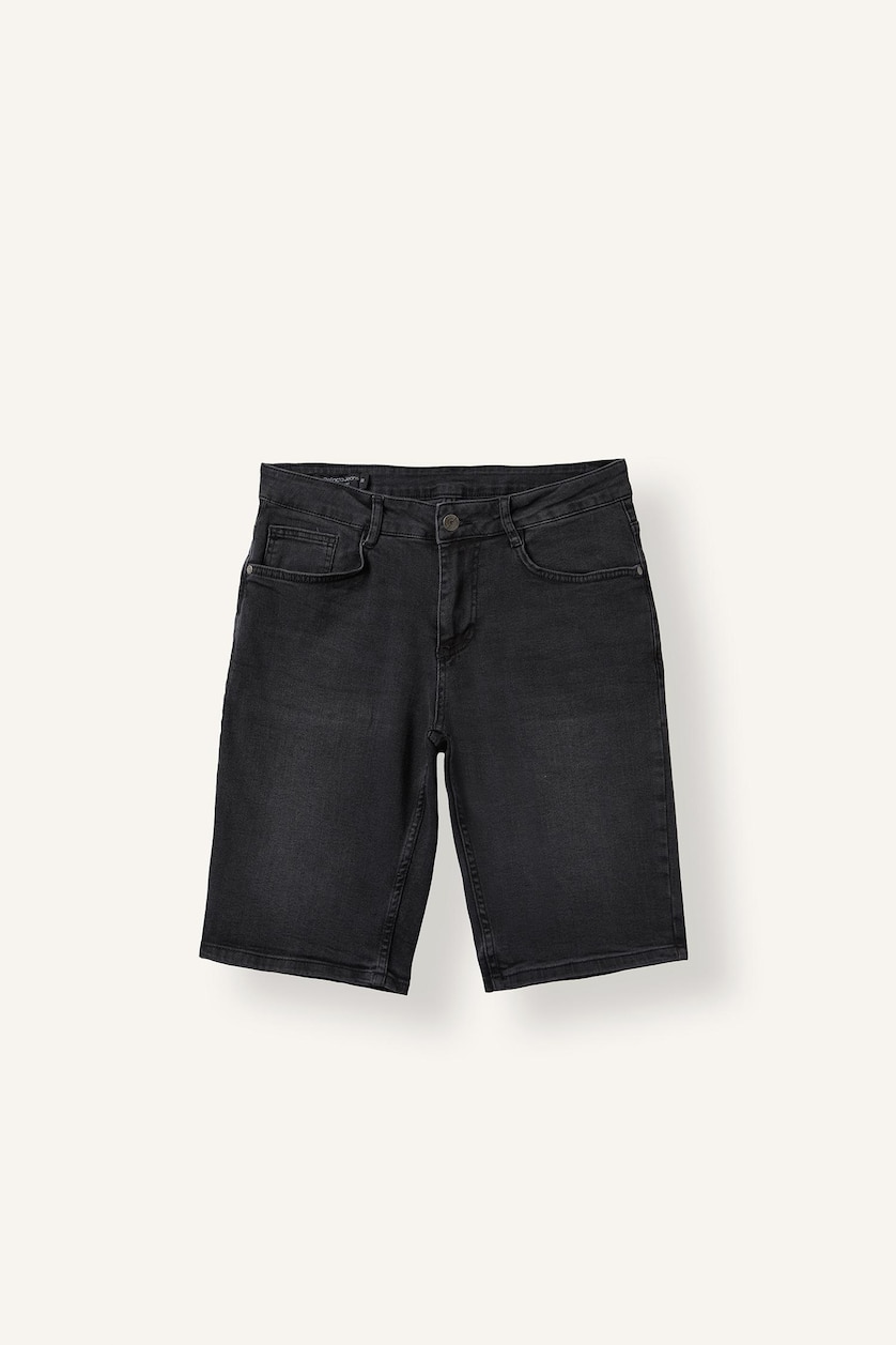 Men Anthracite Regular Fit Shorts