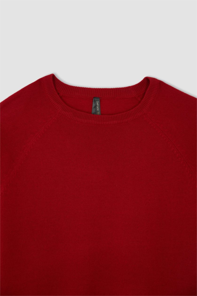 Жіночий Фуксія Пуловер свободного крою з круглим вирізом для жінок