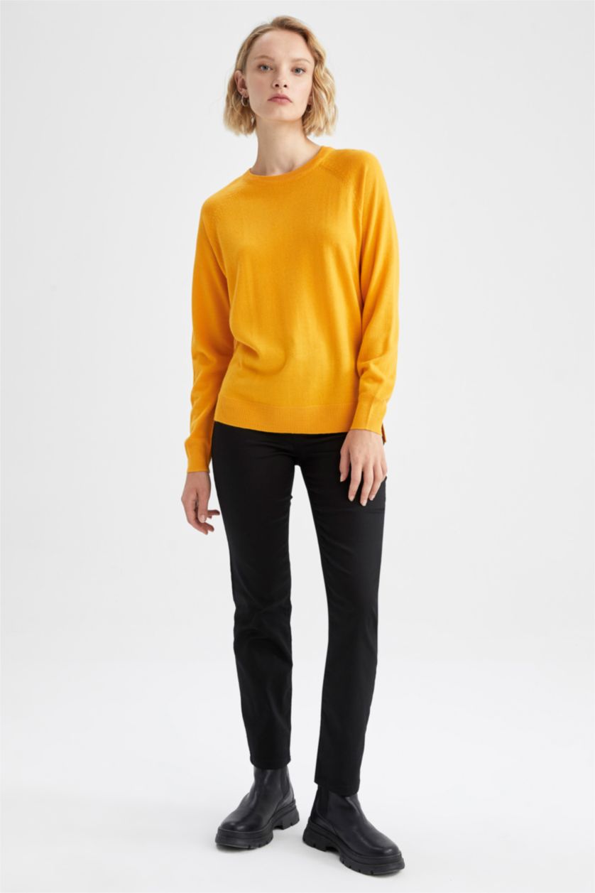 WOMAN Yellow Relax Fit Pullover