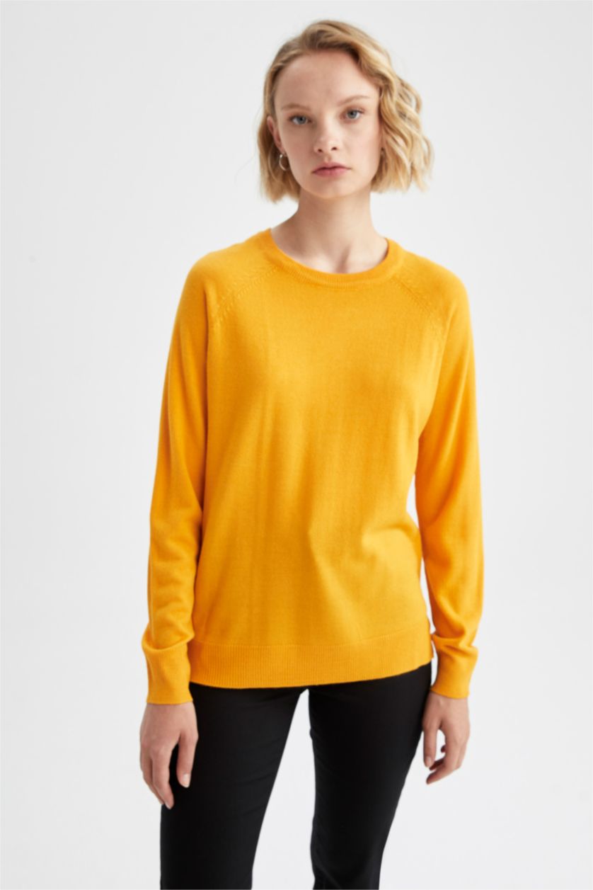 WOMAN Yellow Relax Fit Pullover