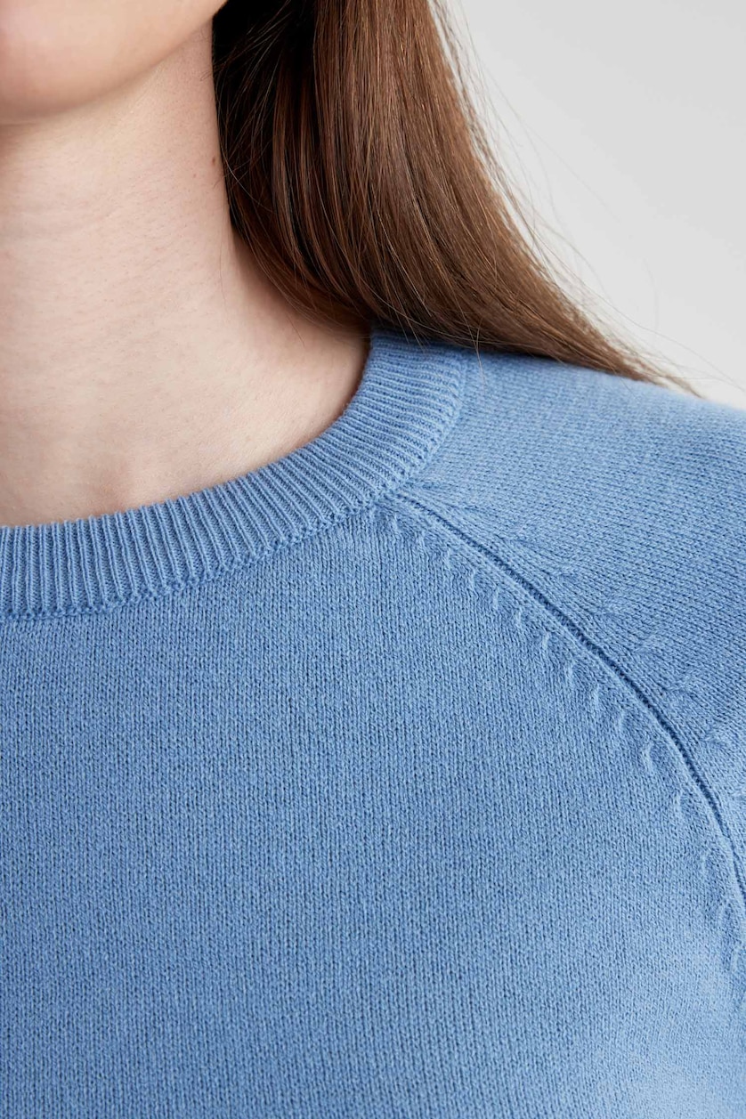 نساء أزرق Regular Fit Pullover