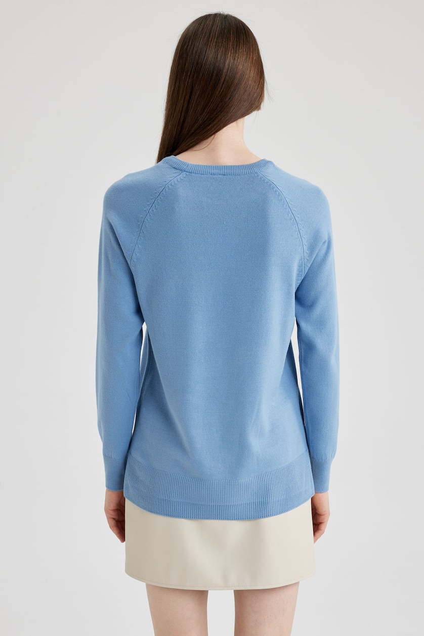 نساء أزرق Regular Fit Pullover