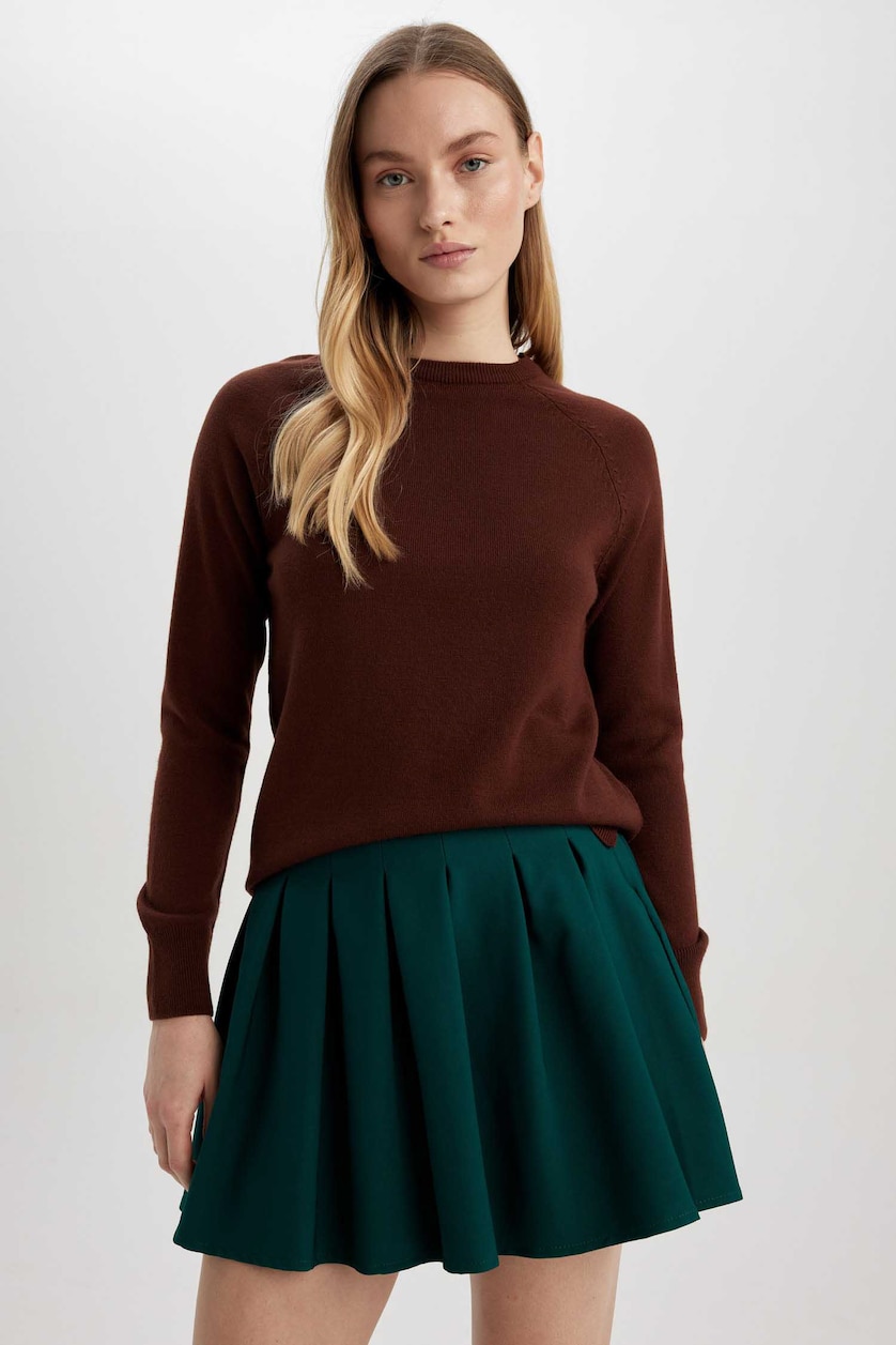 نساء بني Regular Fit Pullover