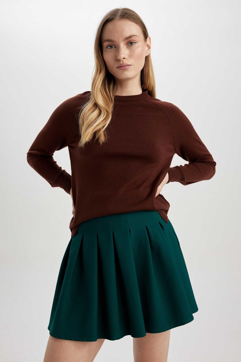 نساء بني Regular Fit Pullover