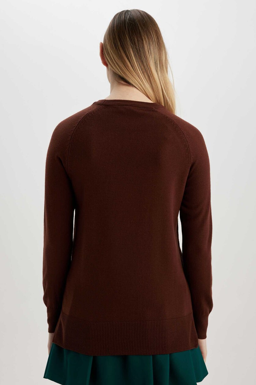 نساء بني Regular Fit Pullover