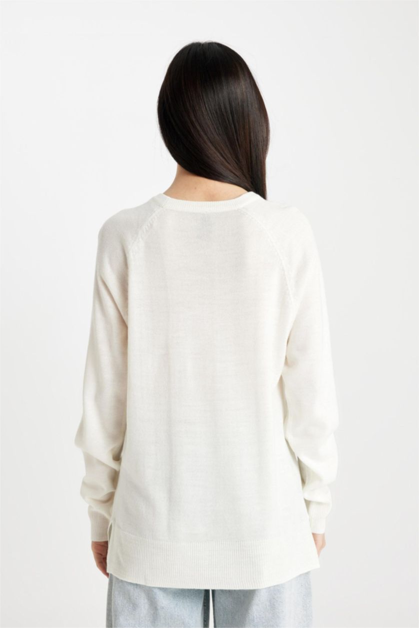 نساء بيج فاتح Relax Fit Knitwear Pullover