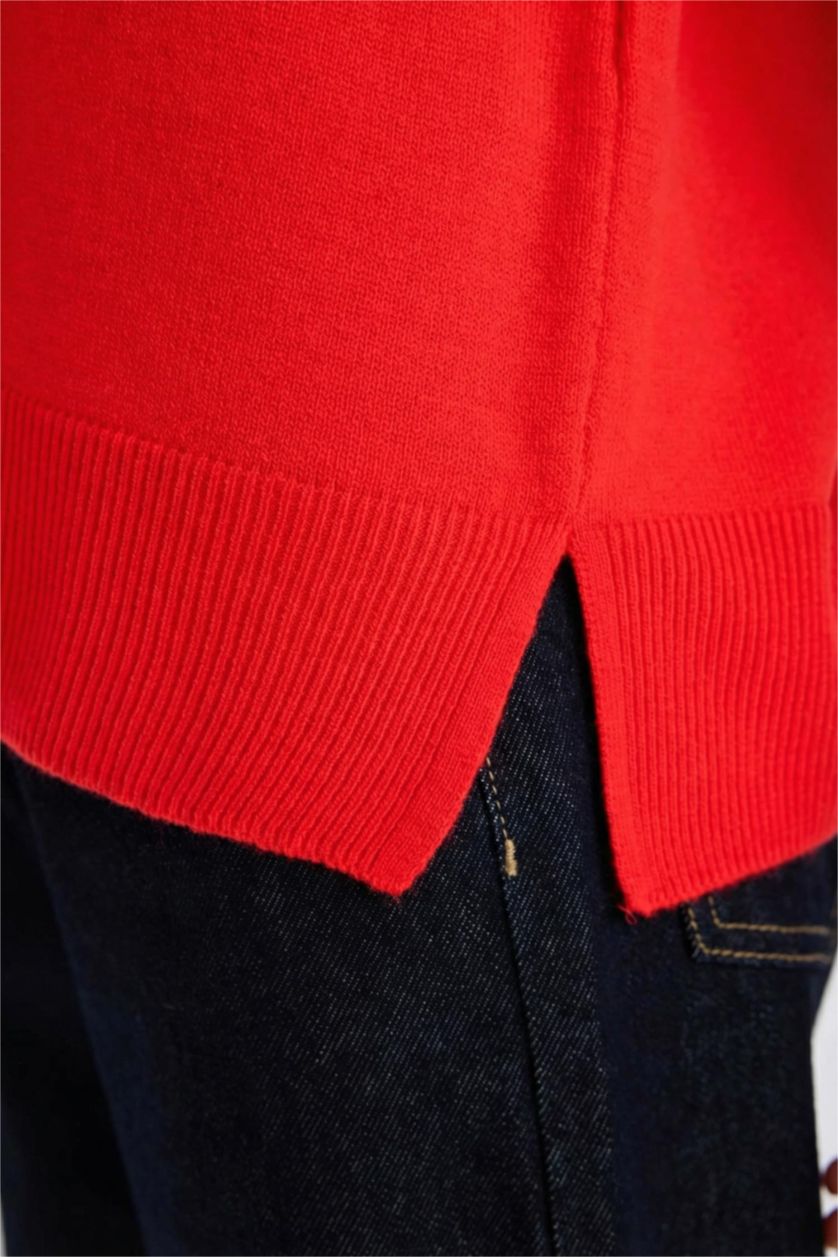 نساء أحمر Relax Fit Knitwear Pullover