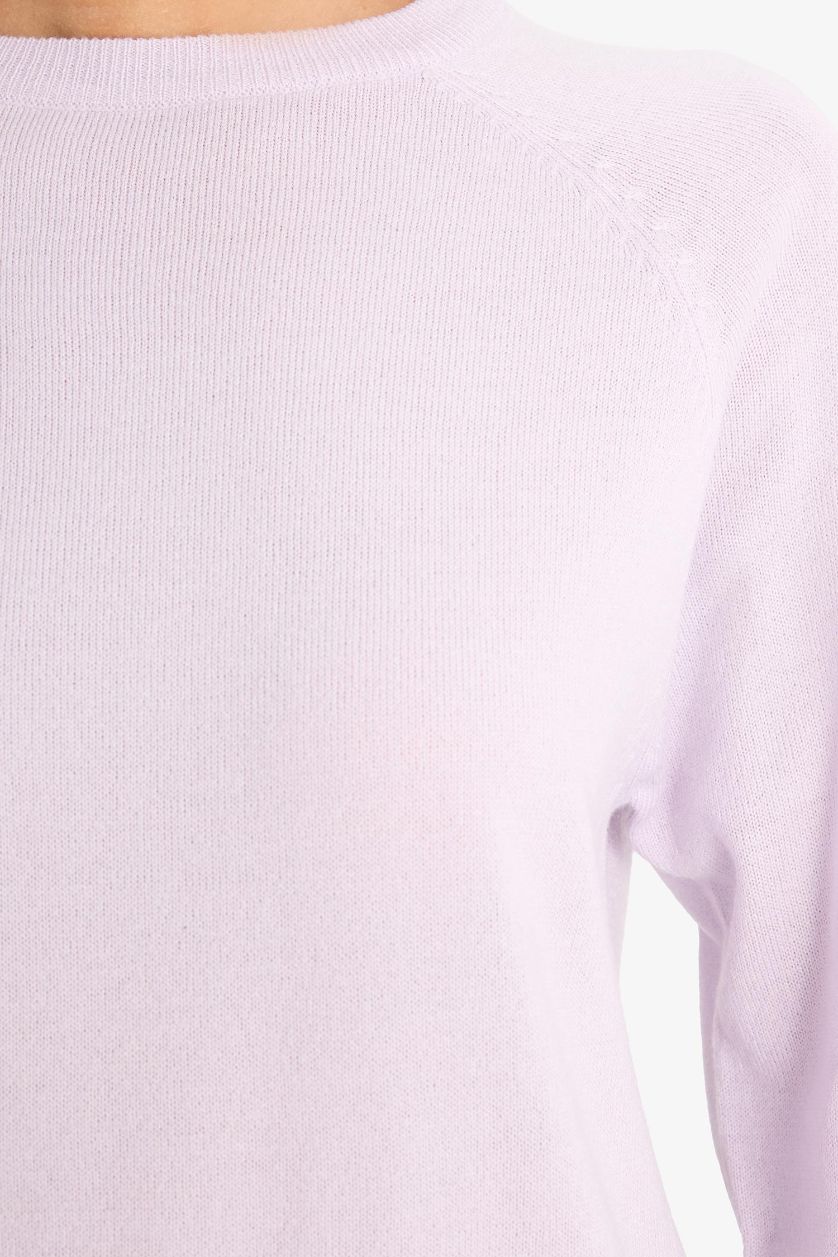 WOMAN Lilac Relax Fit Crew Neck Basic Knit Pullover