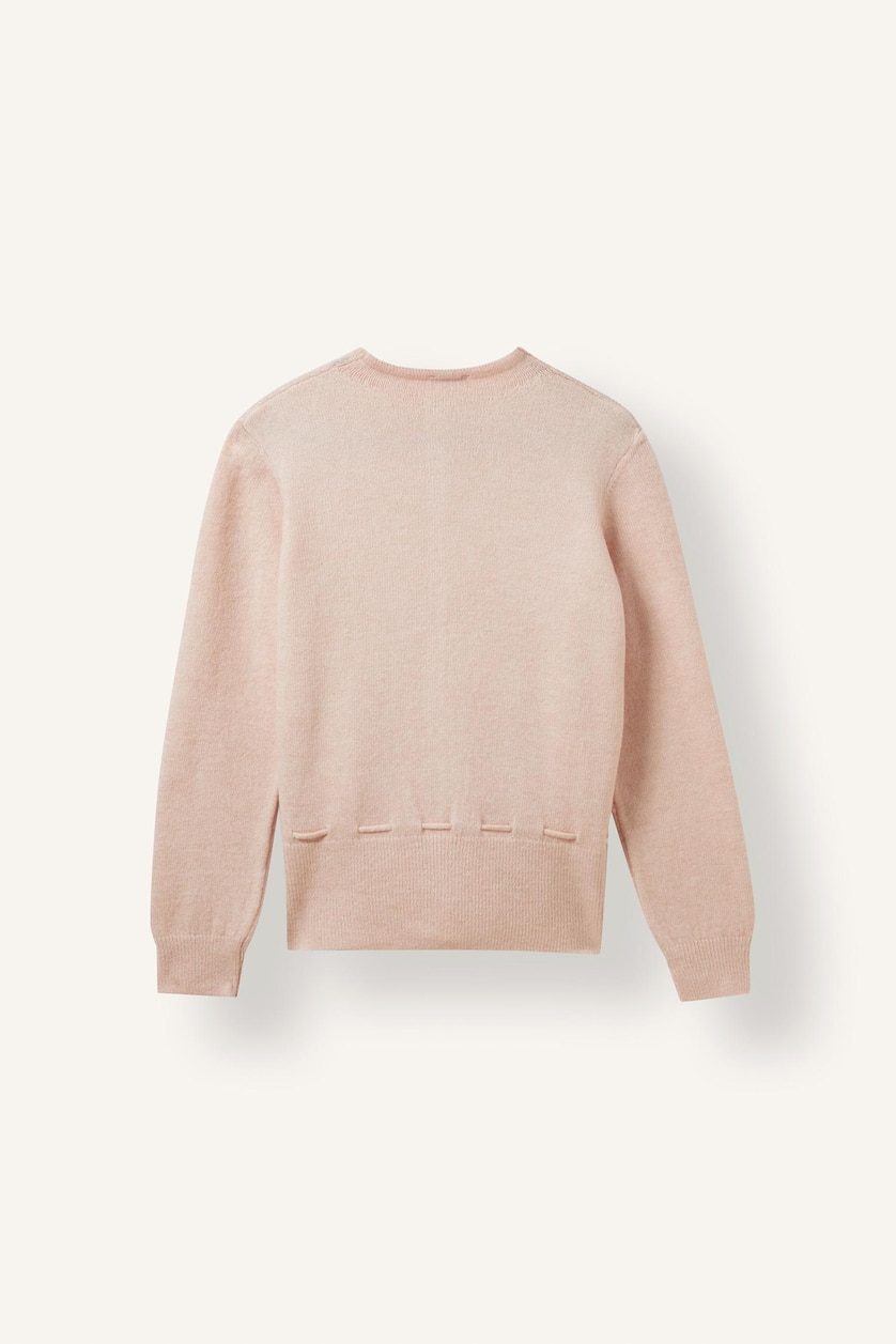 Kadın Pembe Relaxed Fit Beli Bağcıklı Basic Hırka