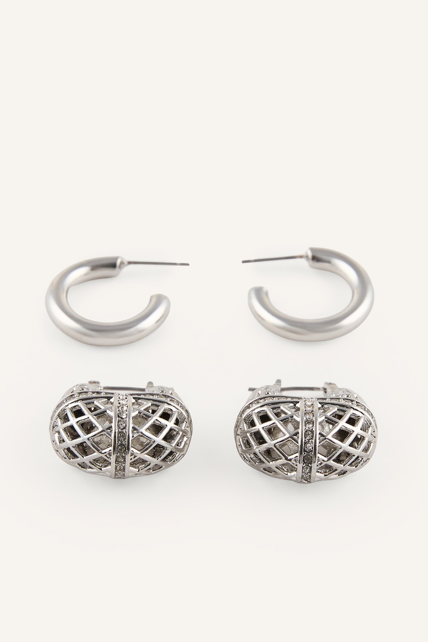 Women Gümüş 2 piece Earring