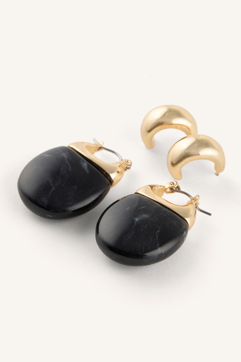 Women Black 2 piece Earring