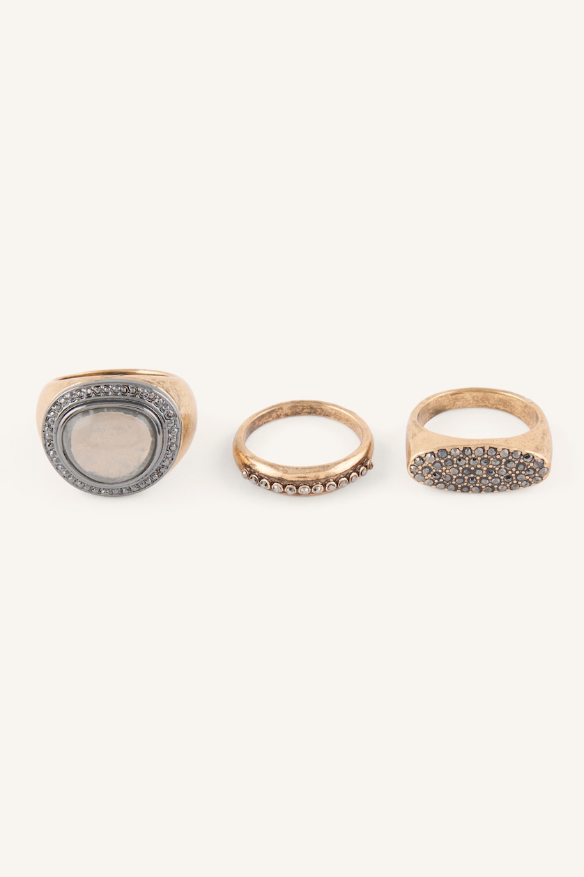 Women Altın 3 piece Ring