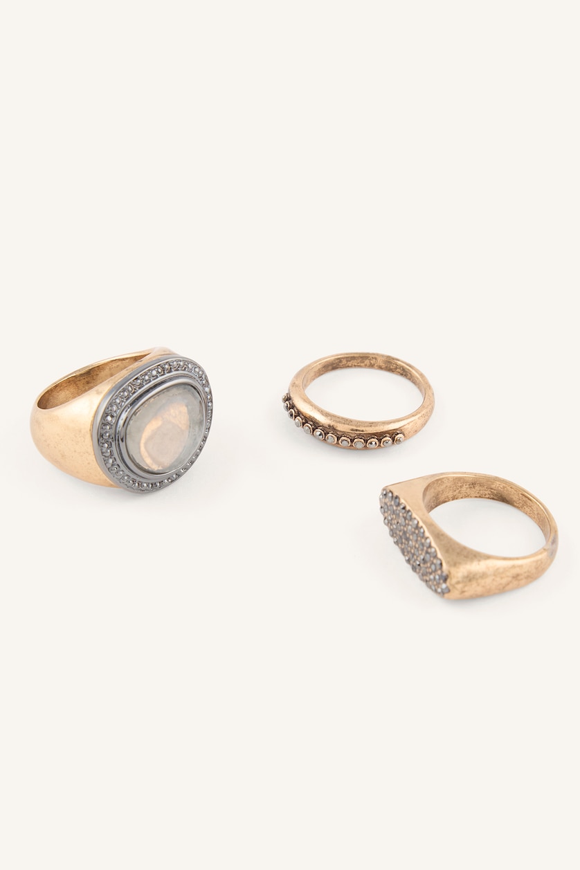 Women Altın 3 piece Ring