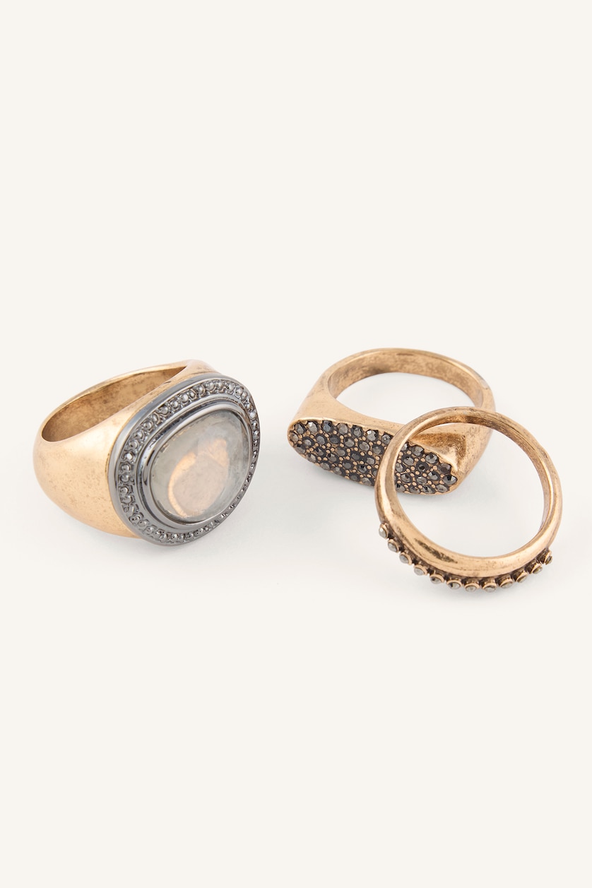 Women Altın 3 piece Ring