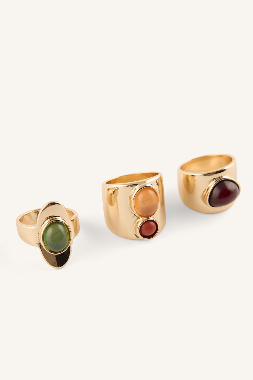 Women Altın 3 piece Ring