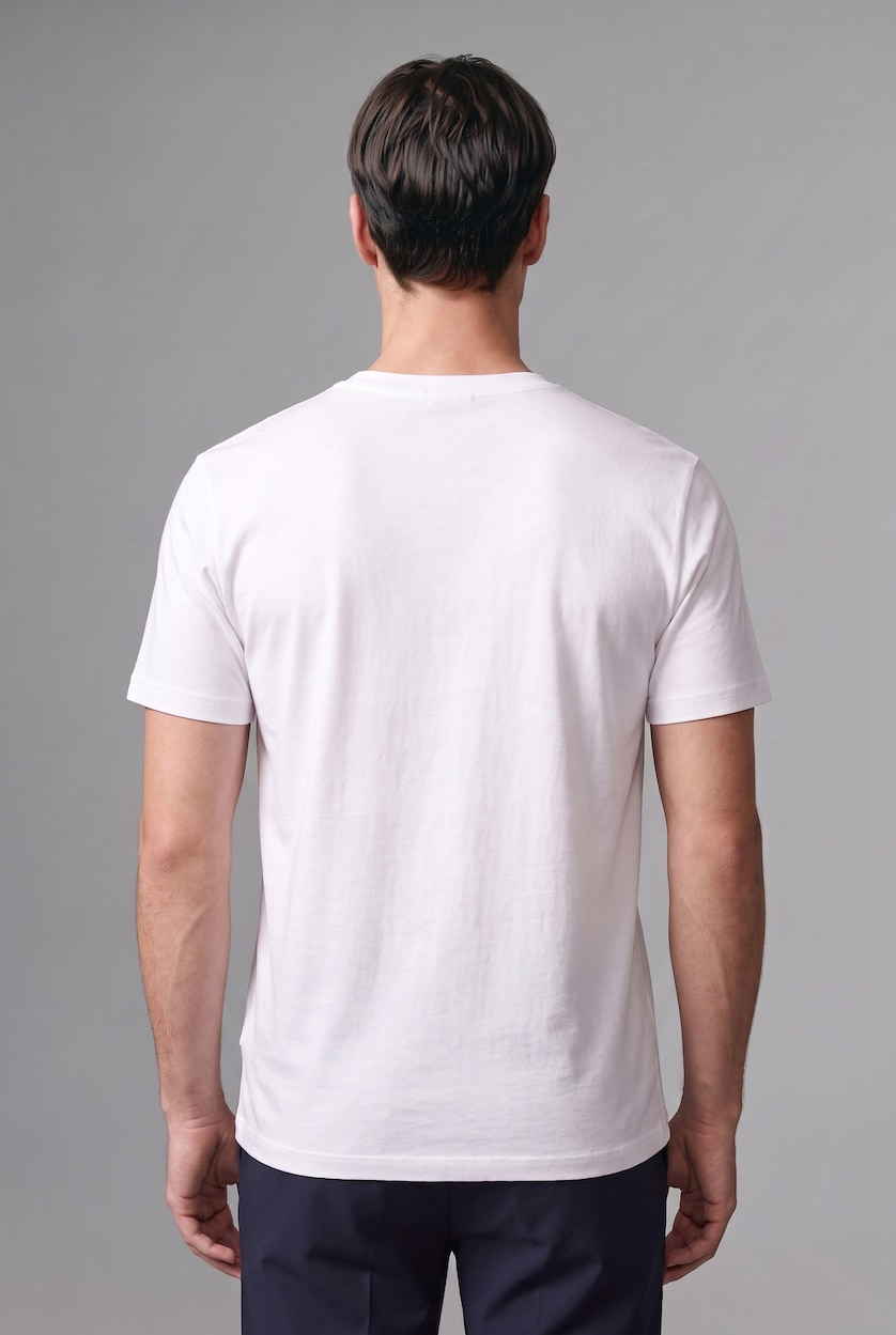 Men White Regular Fit Short Sleeve T-Shirt