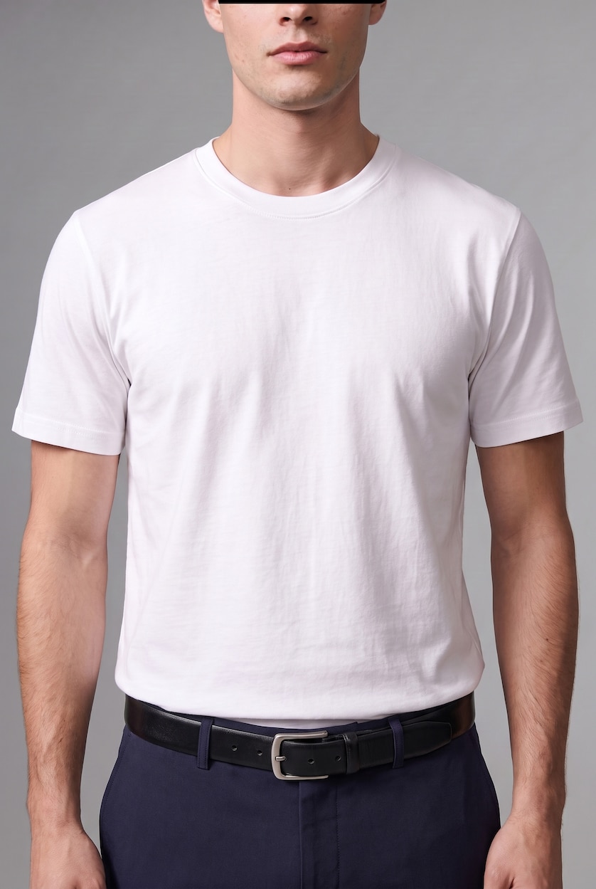 Men White Regular Fit Short Sleeve T-Shirt