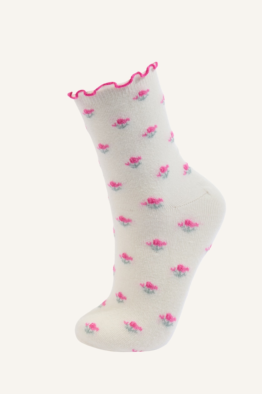 Women Light Pink 2 piece Cotton Short Socks