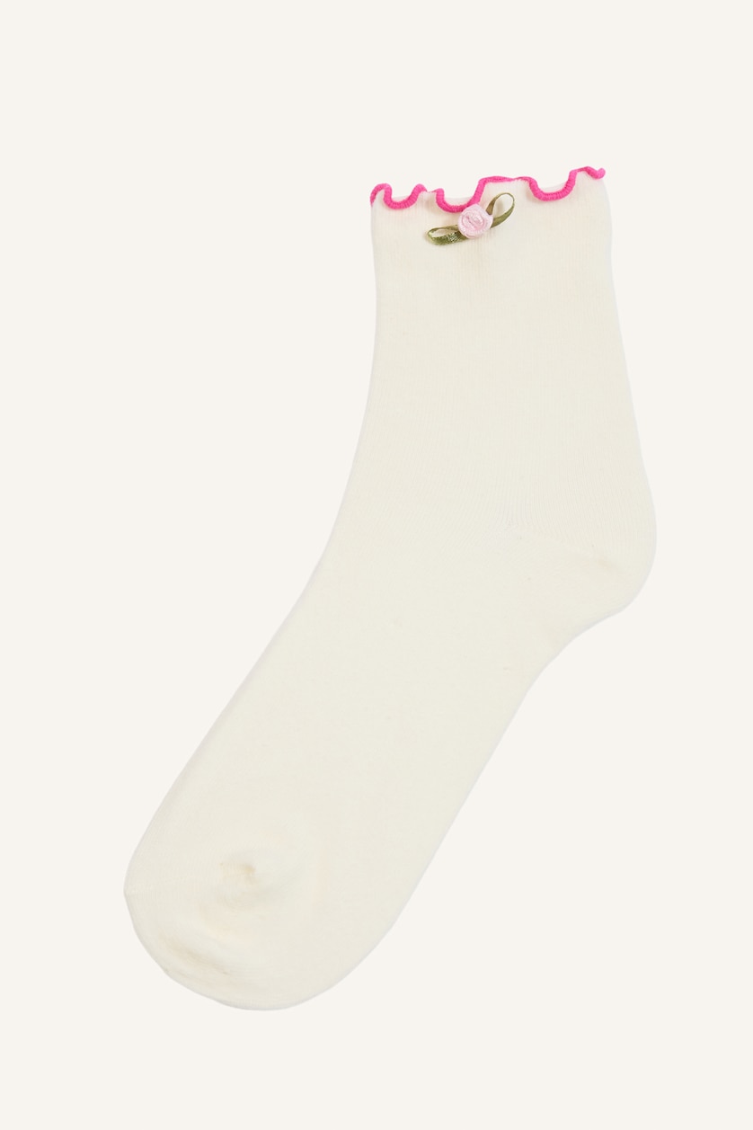 Women Light Pink 2 piece Cotton Short Socks