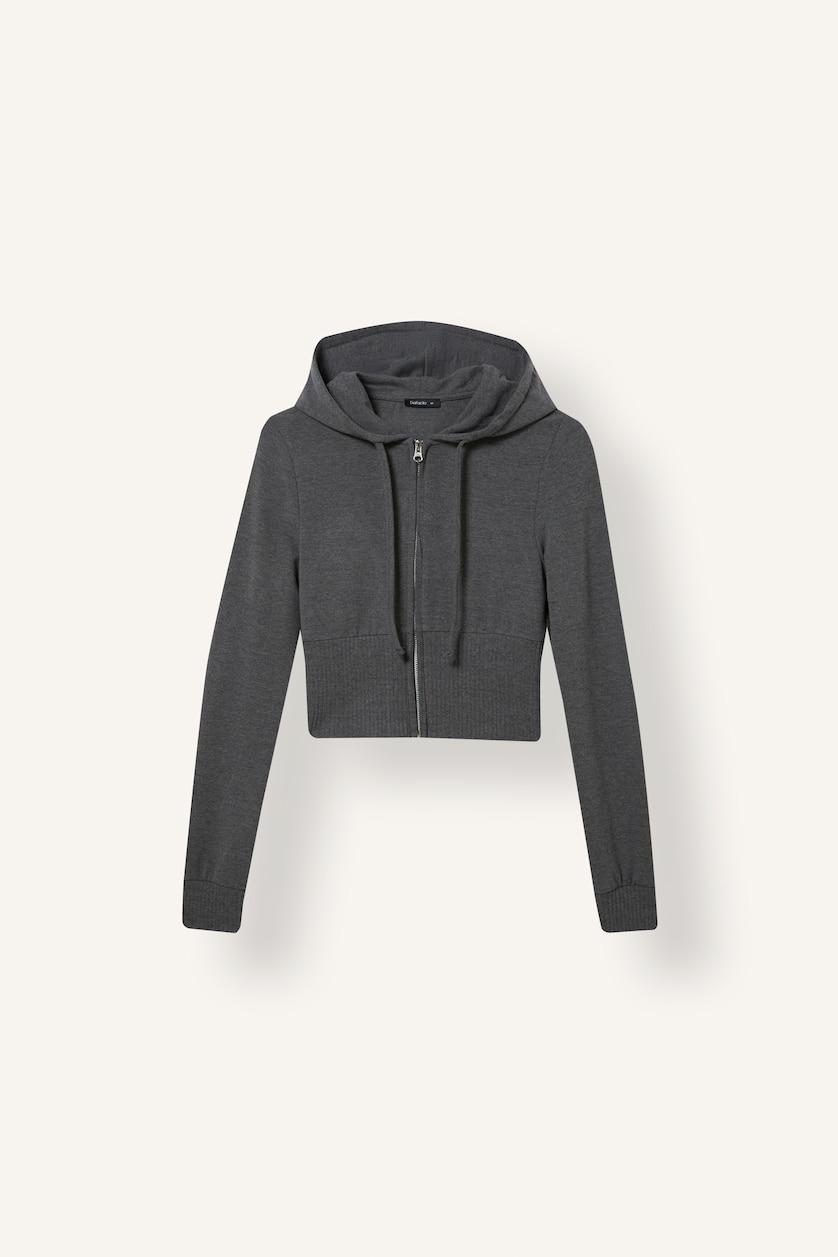 Women Grey Melange Slim Fit Cardigan