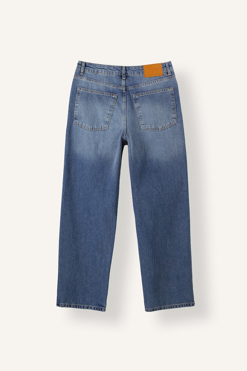 Erkek Mavi Baggy Fit Jean Pantolon