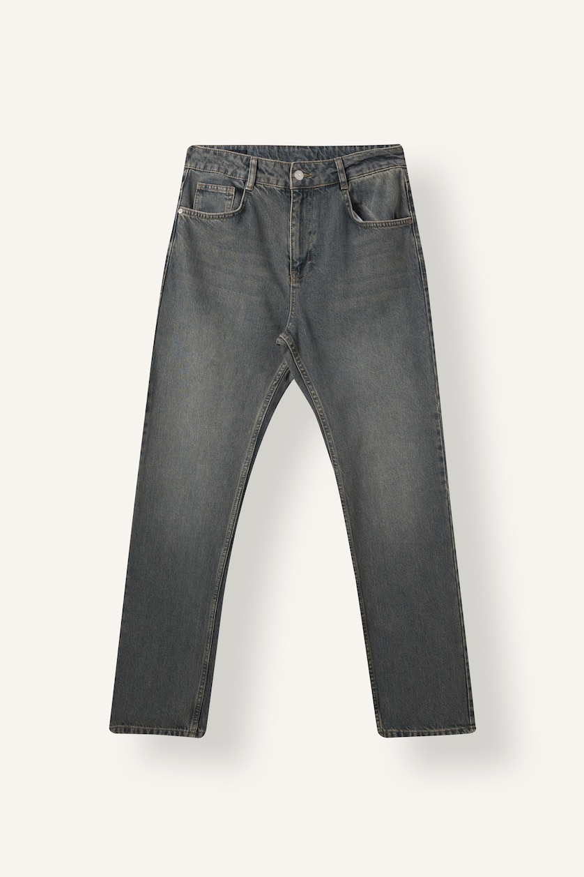 Men Dark Green Straight Fit Trousers