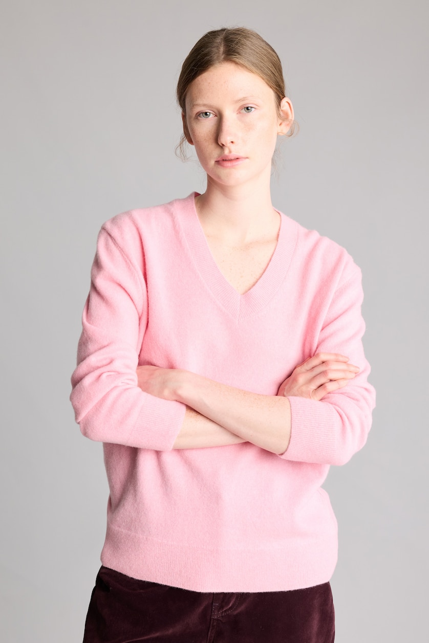 Women Light Pink Regular Fit Pullover