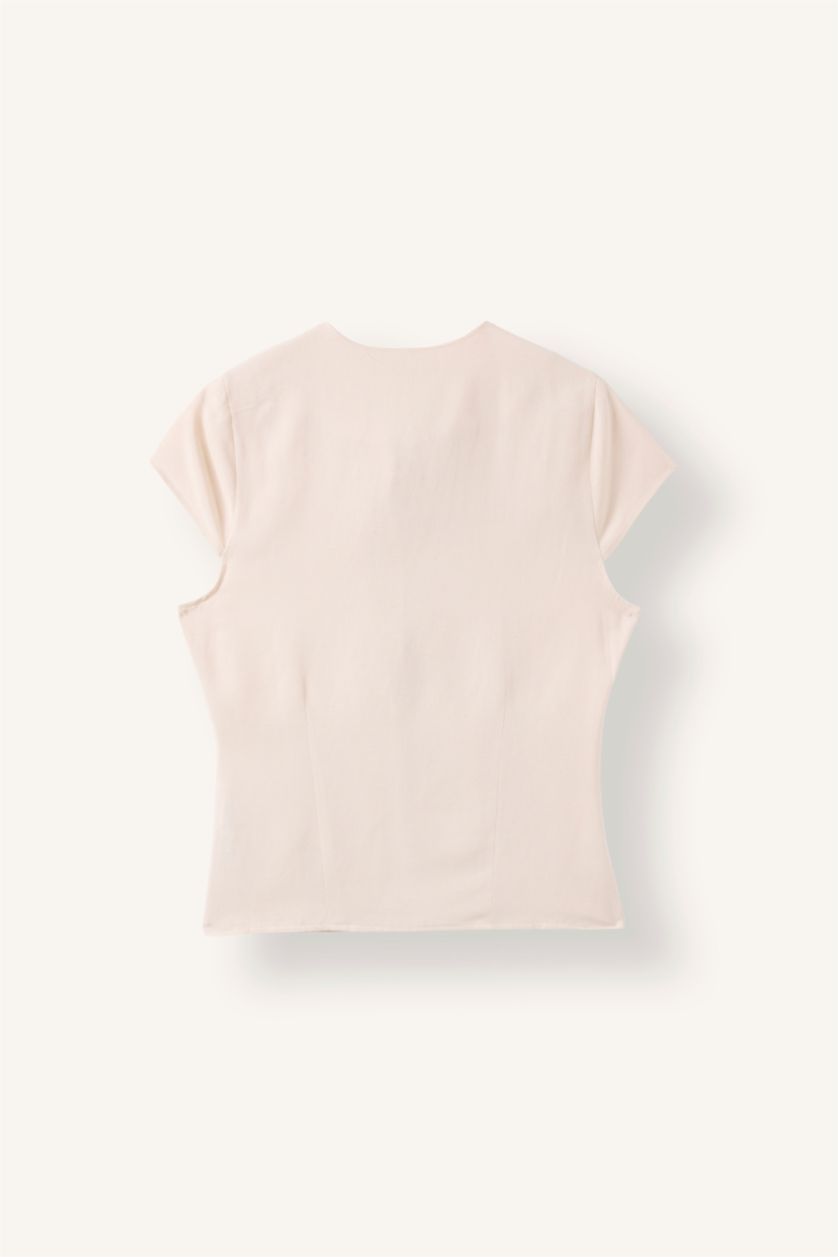 Women Light Stone Slim Fit Linen Blended