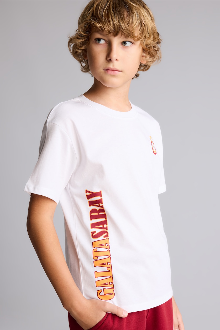 Young Boys - Teen Boys White Regular Fit Short Sleeve T-Shirt