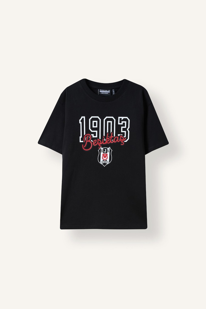 Young Boys - Teen Boys Black Regular Fit Short Sleeve T-Shirt