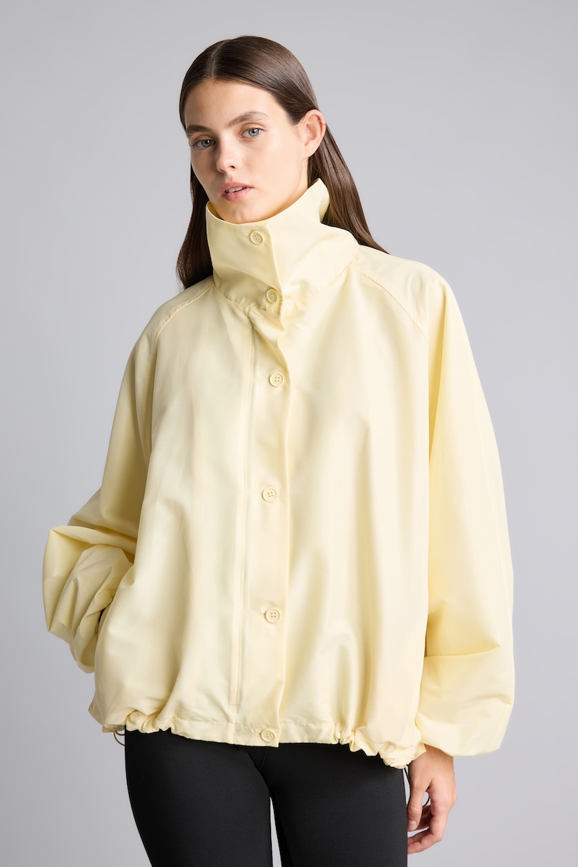 Woman Light Yellow Puffer Jacket