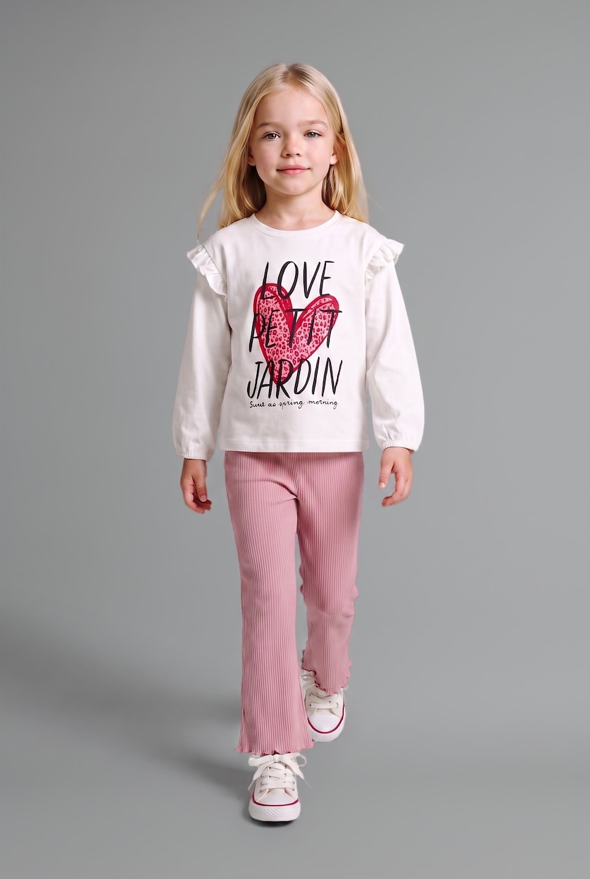 Baby Girls Ecru 2 piece Relax Fit Set