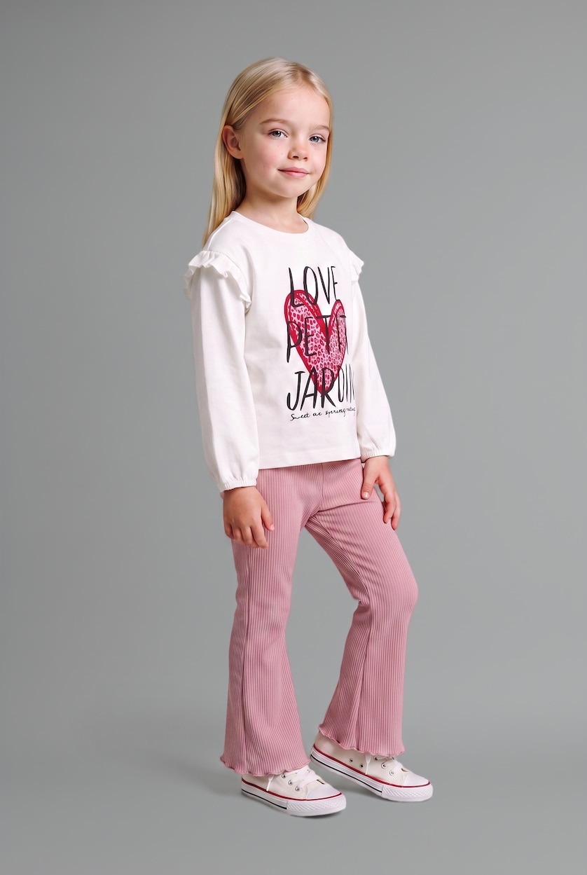 Baby Girls Ecru 2 piece Relax Fit Set