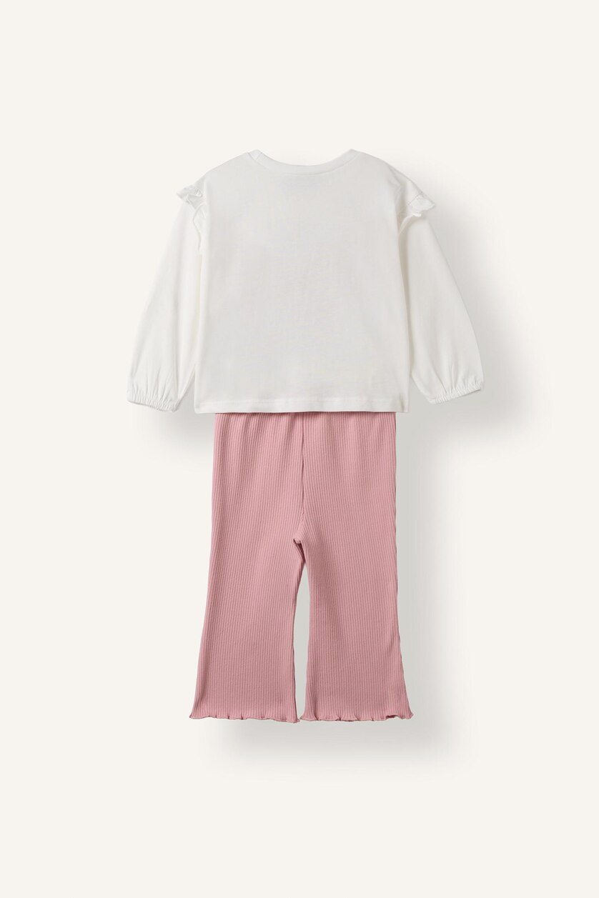 Baby Girls Ecru 2 piece Relax Fit Set