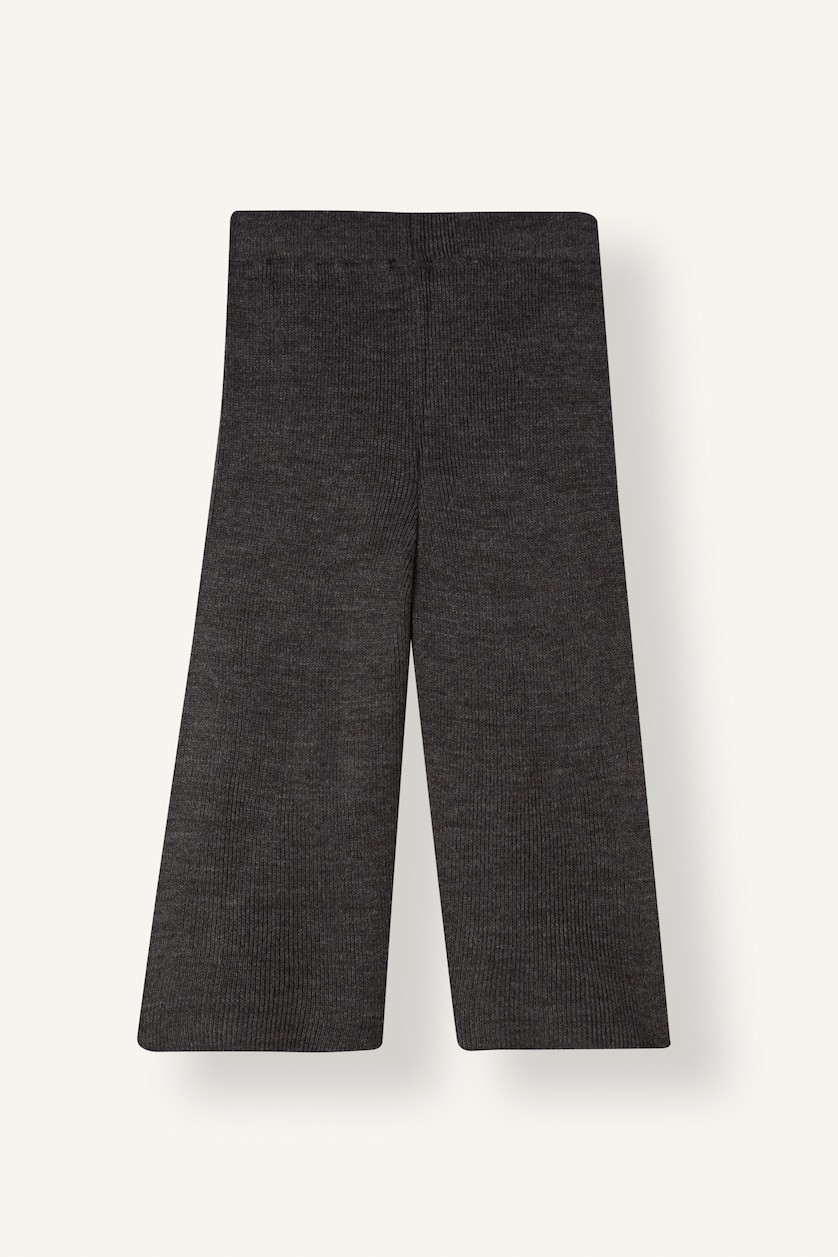 Kız Bebek Koyu Antrasit Wide Leg Basic Triko Tayt Kız Bebek