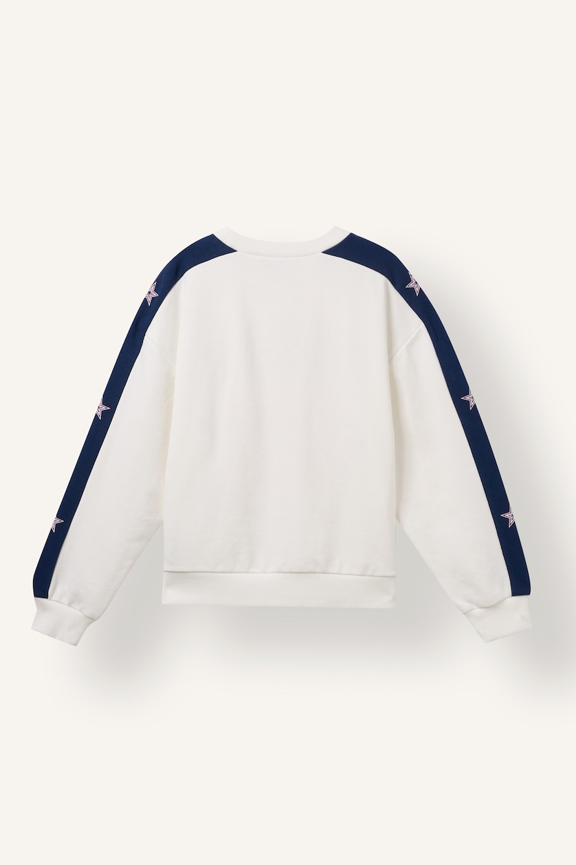 Young Girls - Teen Girls Ecru Woman Regular Fit Slogan Crew Neck Sweatshirt
