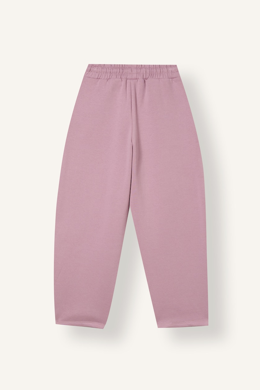 Young Girls - Teen Girls Rose Woman Balloon Fit Slogan Elastic Band Trousers