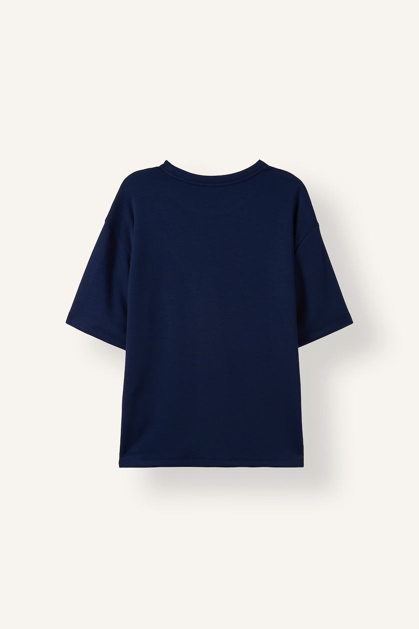 Women NAVY Oversize Fit Short Sleeve T-Shirt