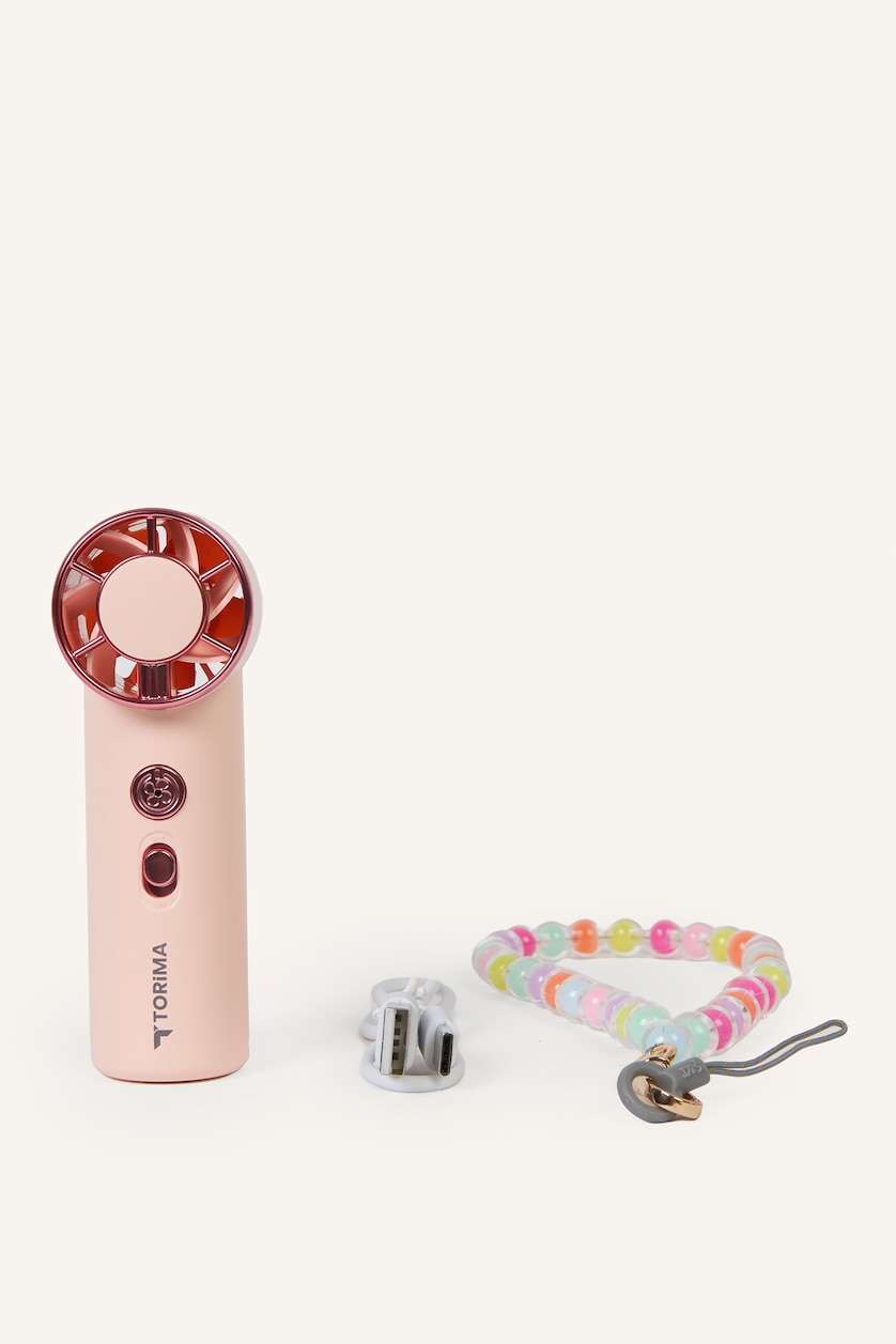 Kadın Pembe Taşınabilir Mini El Fanı & Charm